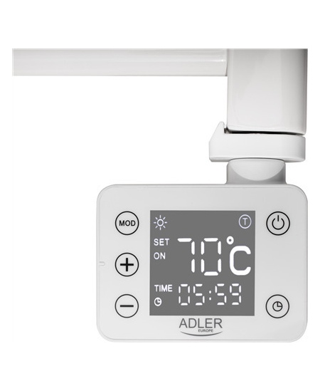 Adler LED Electric Bathroom Radiator | AD 7824 | Radiator | 600 W | White | IP24