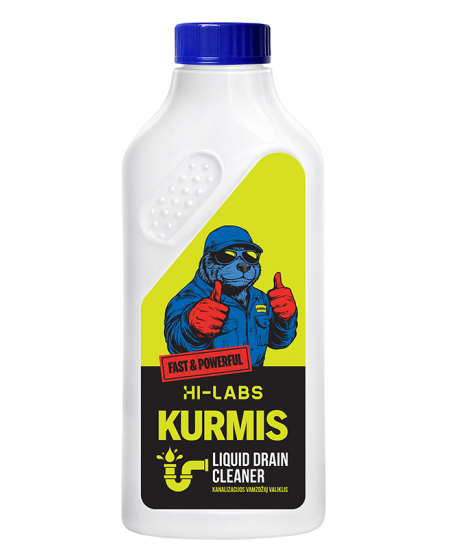 Kanalizacijos vamzdžių valiklis KURMIS, 500 ml