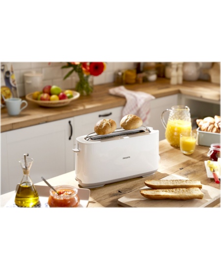 Philips | Toaster | HD2590/00 Daily Collection | Power 870-1030 W | Number of slots 2 | Housing material Plastic | White