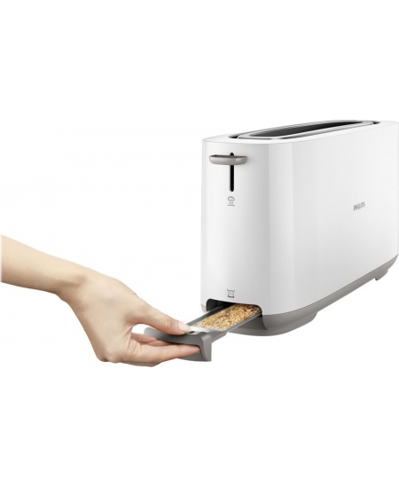 Philips | Toaster | HD2590/00 Daily Collection | Power 870-1030 W | Number of slots 2 | Housing material Plastic | White