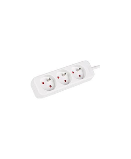 Lanberg Cable Power Strip 3M 3X French Outlets Quality-Grade Copper | PS0-03E-0300-W