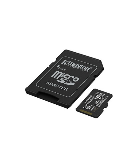 Kingston Canvas Select Plus | 128 GB | microSD | Flash memory class Class 10, UHS-I, U1/U3, video class 10/30, A1