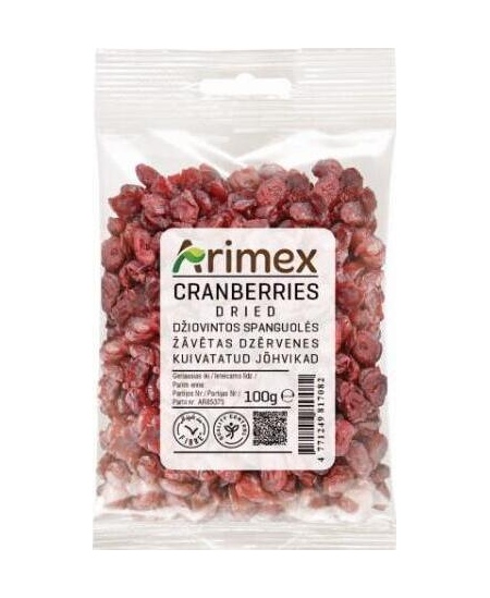 Džiovintos spanguolės ARIMEX, 100 g