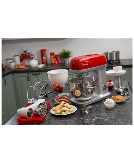 Gorenje Kitchen machine MMC1000RLR Number of speeds 7 1000 W Bowl capacity 4.5 L Meat mincer Stainless Steel/Red
