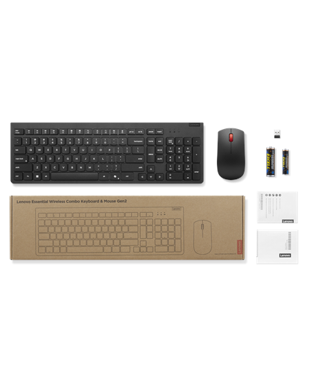 Lenovo Essential | Keyboard and Mouse Combo | Wireless | Lithuanian | Black