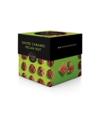 Pieniško šokolado triufeliai PURE su sūdytos karamelės kremo įdaru ir pekano riešutu, 110 g