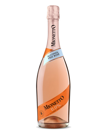 Nealkoholinis putojantis vynas MIONETTO, 0.0%, rožinis, sausas, 0,75 l.