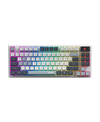 MSI FORGE GK600 TKL WIRELESS SKY | Gaming Keyboard | Wireless | US | Bluetooth | 2.4 GHz, Bluetooth, USB 2.0 | Mechanical Linear