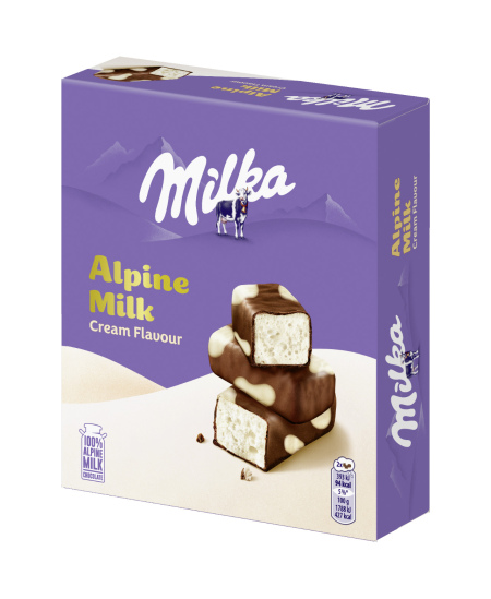 Saldainiai MILKA Mam Happy Cows su puriu grietinėlės skonio įdaru iš Alpių pieno, 330 g