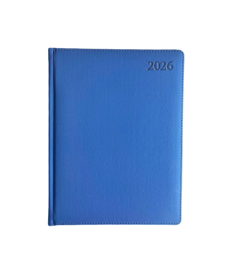 Kalendorius EXTRA SHINE, 2026, PU, A4, mėlyna (Baltic)