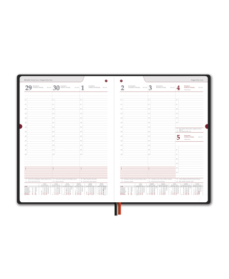 Kalendorius EXTRA SHINE, 2026, PU, A4, mėlyna (Baltic)