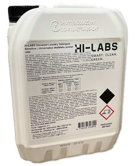 Universalus skalbiklis jautriai odai HI-LABS, 5 l