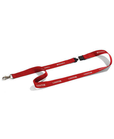 Kaklajuostė DURABLE VISITOR su fiksatoriumi, raudona