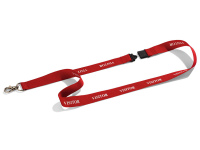 Kaklajuostė DURABLE VISITOR su fiksatoriumi, raudona