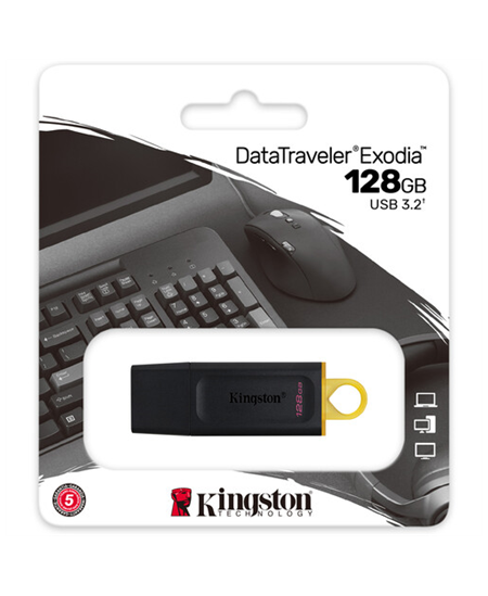 Kingston | DataTraveler Exodia | 128 GB | USB 3.2 | Black