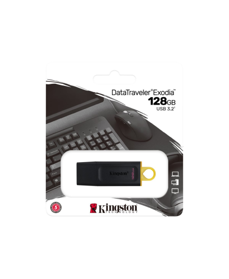 Kingston | DataTraveler Exodia | 128 GB | USB 3.2 | Black