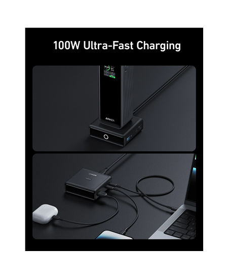 Anker Prime Charging Base for Power Bank, 100W | A1902311 | Black