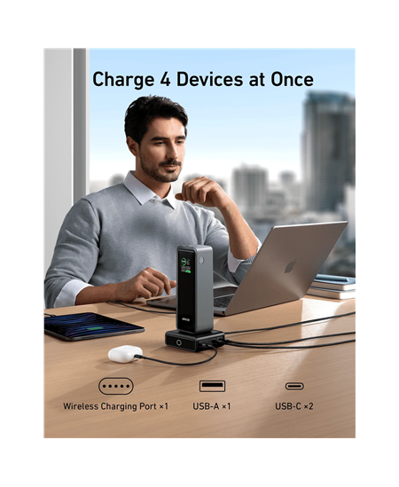 Anker Prime Charging Base for Power Bank, 100W | A1902311 | Black