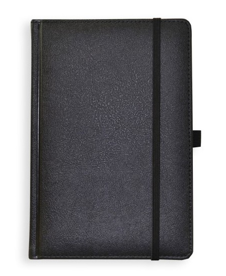 Kalendorius - užrašinė  UNIVERSAL BLACK EDITION, PU, A5, be datų, juoda
