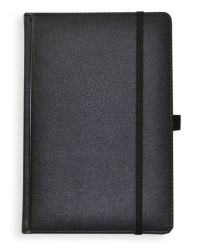 Kalendorius - užrašinė  UNIVERSAL BLACK EDITION, PU, A5, be datų, juoda
