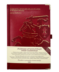 Istorinis kalendorius  2026, PU, A5, aukso spalvos kraštai, raudonos sp. LT
