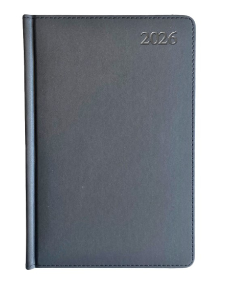 Kalendorius EXTRA SHINE, 2026, PU, A5, juoda  LT