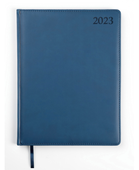 Kalendorius EXTRA SHINE, 2026, PU, A4, mėlyna (Baltic)