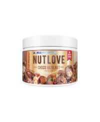 Šokoladinis kremas NUTLOVE ALLNUTRITION su lazdyno riešutais, 0,5 kg