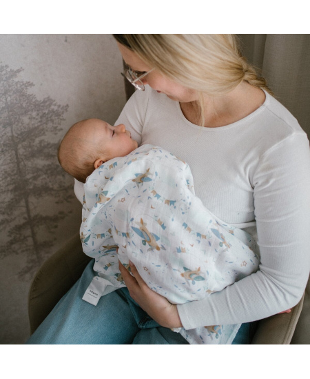 Bambukiniai vystyklai BABYONO, 3 vnt., pilki