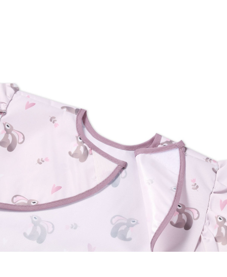 Babyono prijuostė neperšlampama su kišene nuo 6 mėn triušis rožinis 1641/03