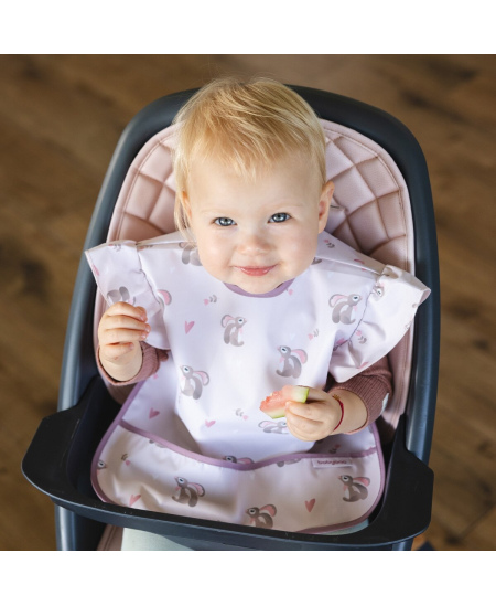 Babyono prijuostė neperšlampama su kišene nuo 6 mėn triušis rožinis 1641/03