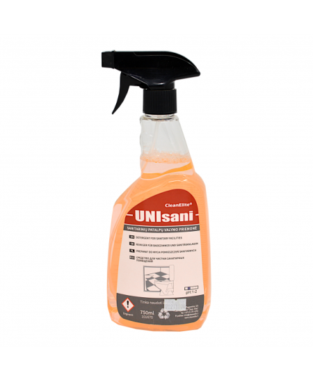 Sanitarinis rūgštinis valiklis UNI SANI, su purkštuku, 750 ml