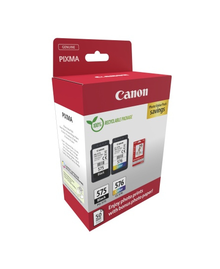 Canon PG-575/CL-576 (5438C004) Photo value pack Rašalinių kasečių komplektas, BK/CMY