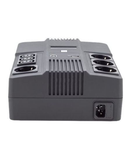 Digitus All-in-One UPS, 600VA/360W, LED 12V/7Ah x1, 4x CEE 7/7,3x IEC C13, USB, RJ45