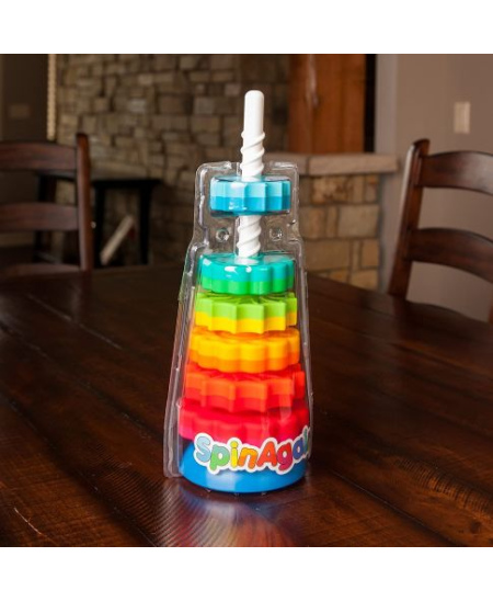 Besisukanti piramidė FATBRAINTOYS „SpinAgain“