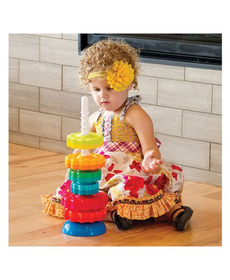 Besisukanti piramidė FATBRAINTOYS „SpinAgain“