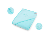 Bocioland rankšluostis su gobtuvu frotinis 80x80, žydras, meškiukas, BOC0033