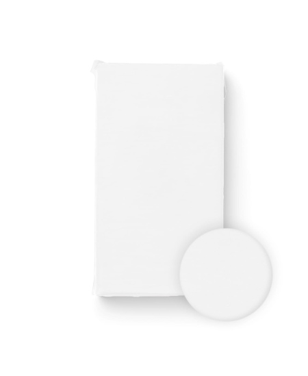 Paklodė su guma BOCIOLAND Jersey, balta, 120x60, BL050