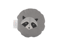 Bocioland vyšnių kauliukų pagalvėlė balta, meškėnas, BL60