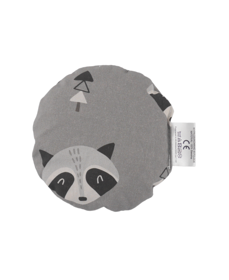 Vyšnių kauliukų pagalvėlė BOCIOLAND, balta, meškėnas, BL60