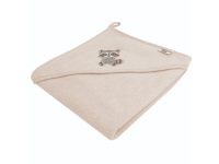 Bocioland rankšluostis su gobtuvu frotinis 80x80 kreminis meškėnas BL217
