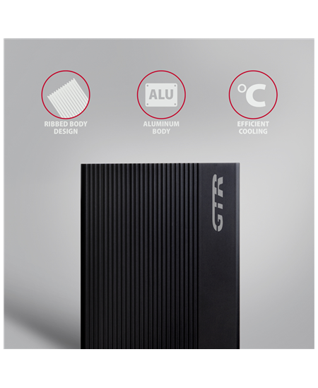 AXAGON Ribbed aluminum USB 3.2 Gen 1 - SATA 6G external box for 3.5" HDD | EE35-GTR