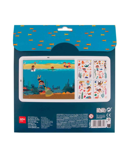 Lipdukų žaidimas su plakatu Apli Kids  „Vandenynas“