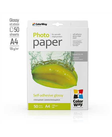 ColorWay Photo Paper, 50 sheets | 135 g/m² | A4 | Glossy