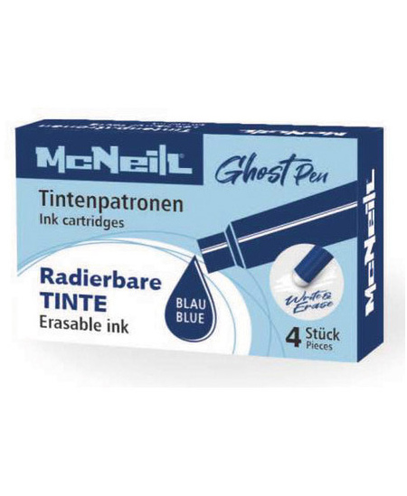 Trinamo rašalo kapsulės MCNEILL, mėlynos, 4 vnt.