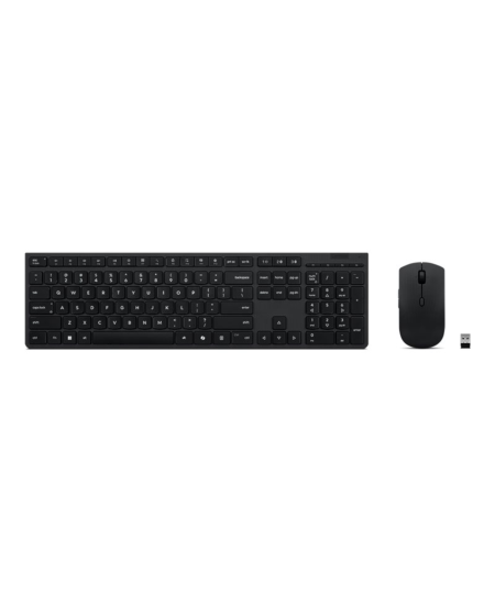 Lenovo Professional Wireless Rechargeable Combo Keyboard and Mouse | Keyboard and Mouse Set | Wireless | Mouse included | US Eur