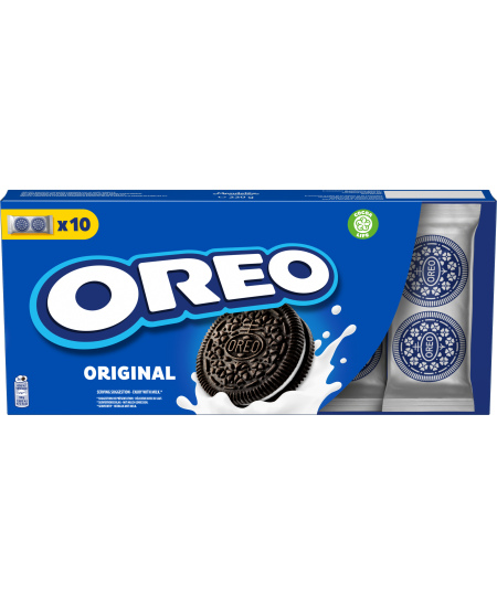 Kakaviniai sausainiai OREO su vanilės skonio įdaru, 220 g