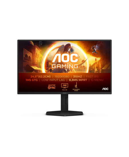 AOC 25G4SXU | 24.5 " | IPS | FHD | 310 Hz | 1 ms | 1920 x 1080 pixels | 400 cd/m² | HDMI ports quantity 2 | Black