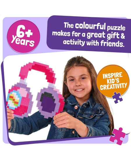 Kūrybinė mozaika FatBrainToys „Jixelz - Riedučiai ir ausinės“ (1250 d.)