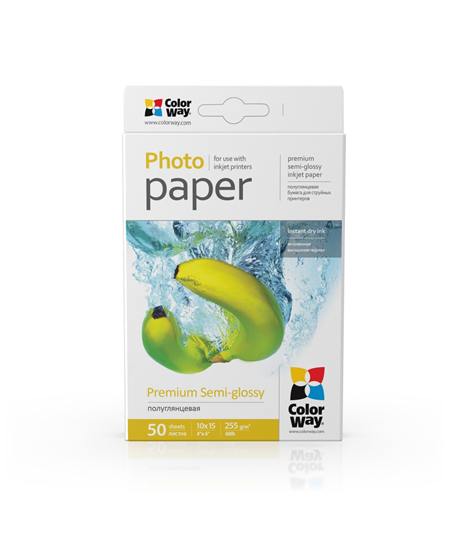 ColorWay Photo Paper, 50 sheets | 255 g/m² | 10x15 | Premium Semi-Glossy